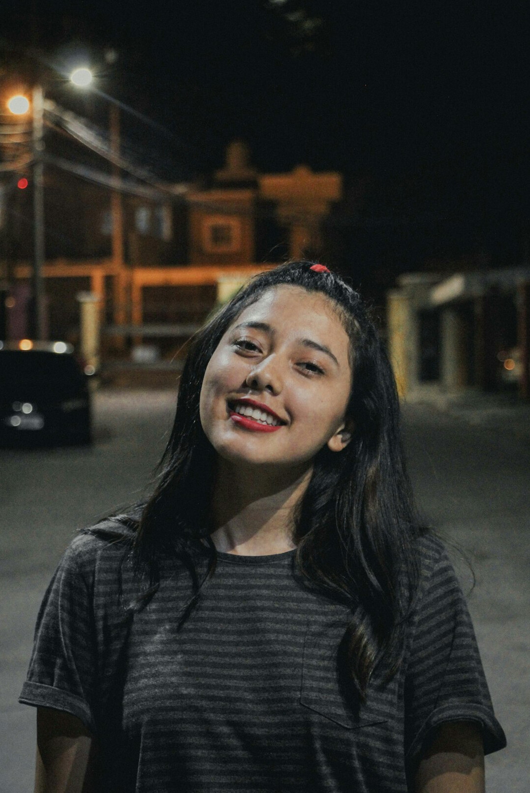 Portrait of a young woman smiling